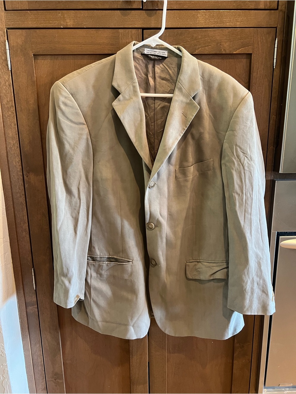 Vintage Claiborne 100% Silk Minimalist Neutral Sport Coat / Blazer